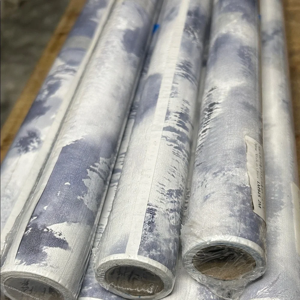 Blue and White abstract Wallpaper Rolls lot of 10 - Picture 9 of 9